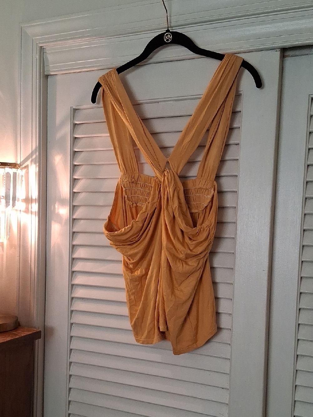 Free People Beach Women's Mustard Yellow Draped Tank Top